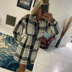 Women’s plaid flannel dress.